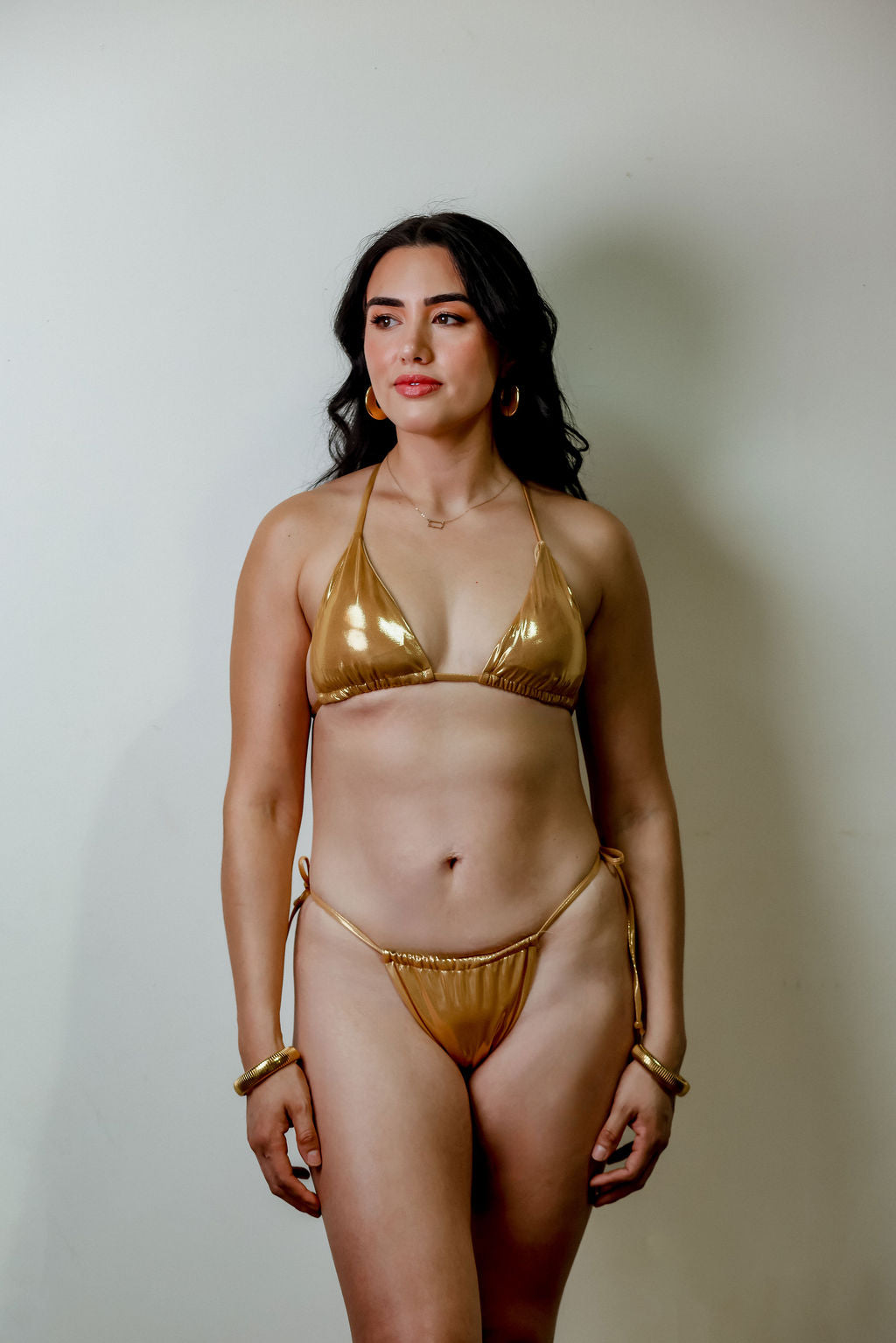 Gold Bikini w Skirt