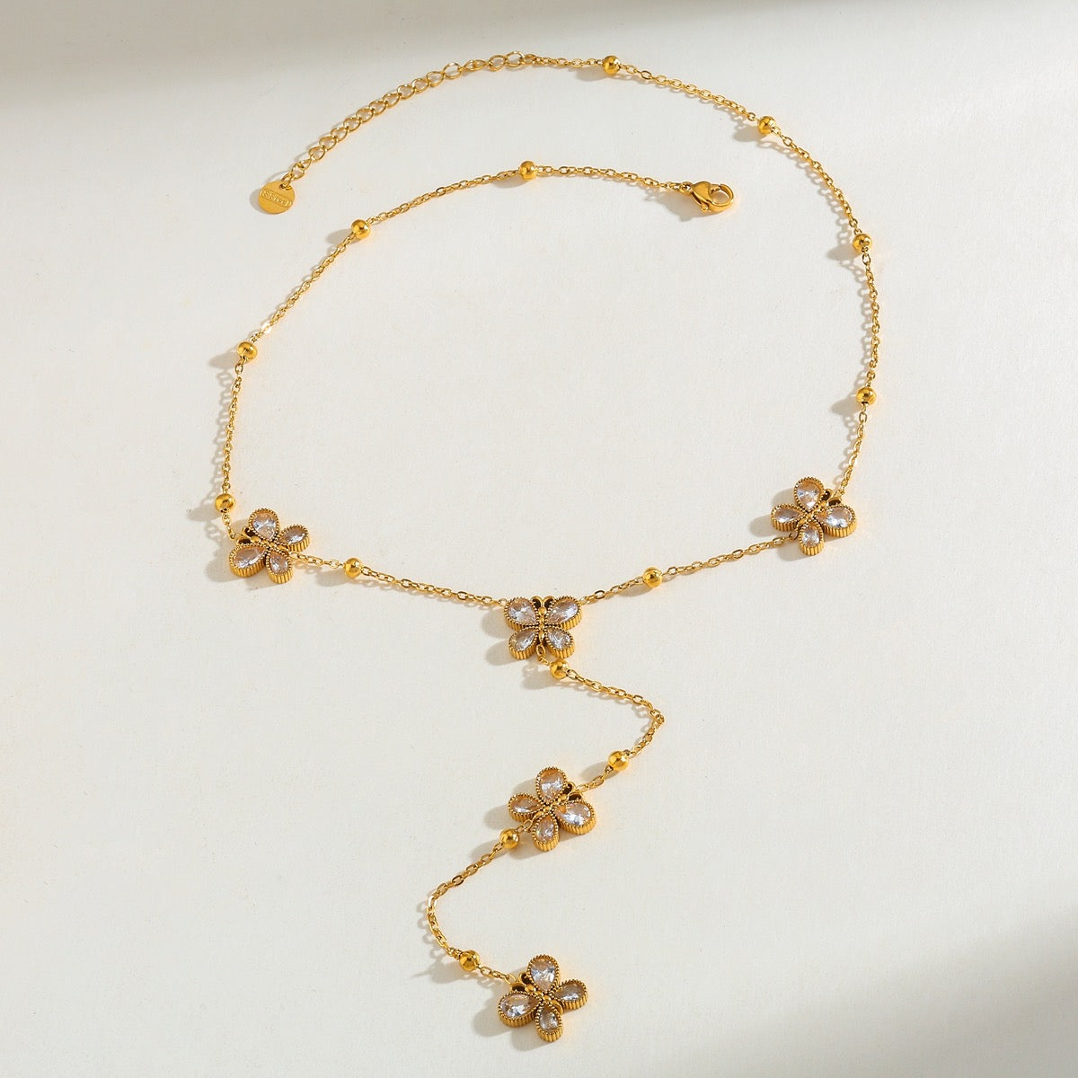 Butterfly drop necklace