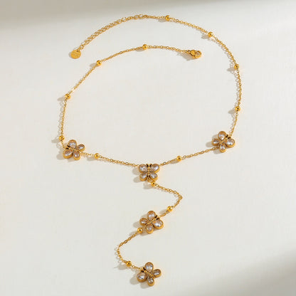 Butterfly drop necklace