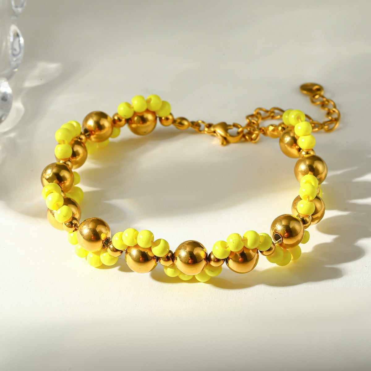 Yellow flower bracelet
