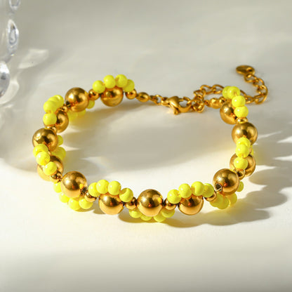 Yellow flower bracelet