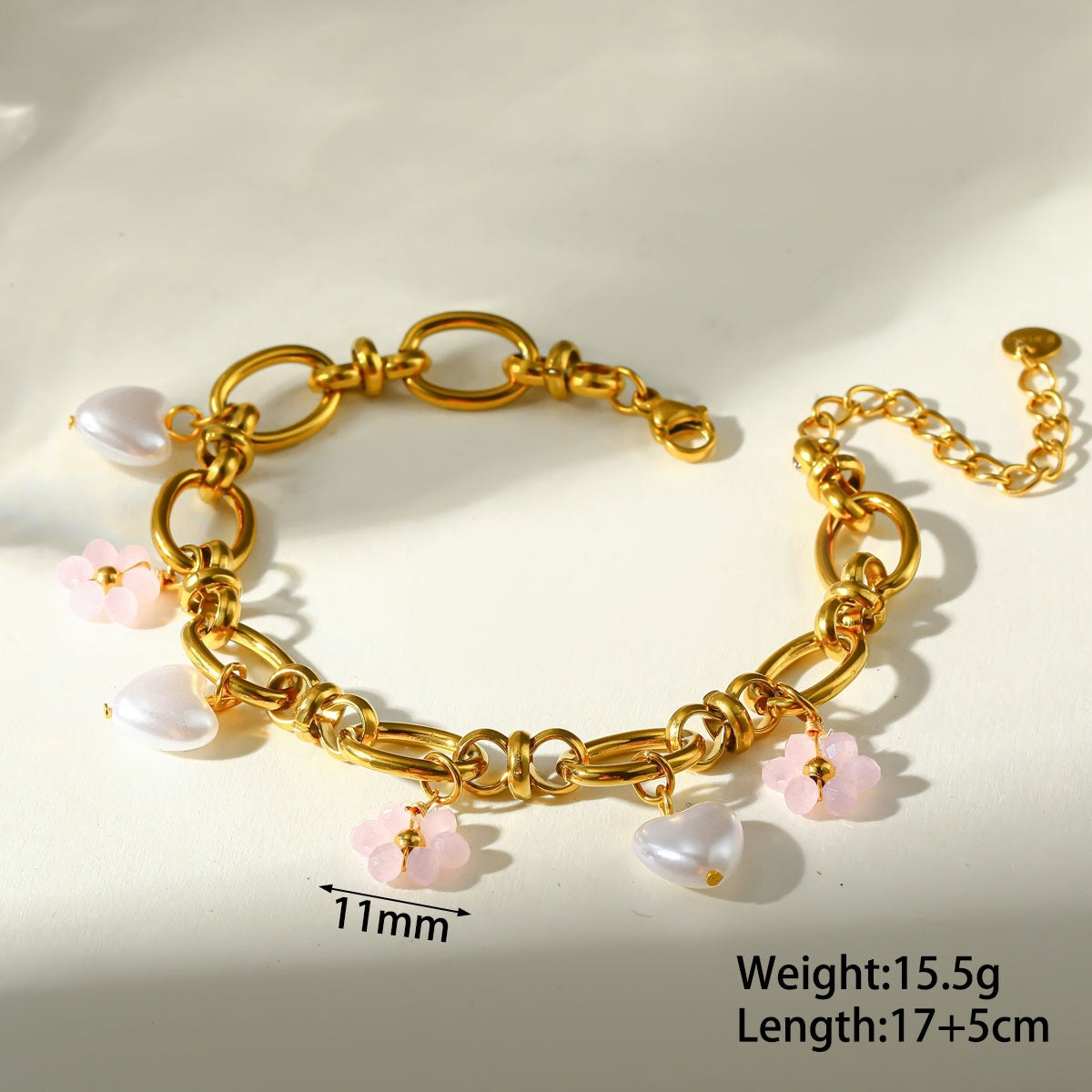 Heart & Flower charms